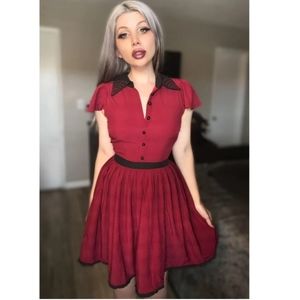 Sourpuss Burgundy Halloween dress